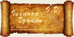 Isidora Džodan vizit kartica